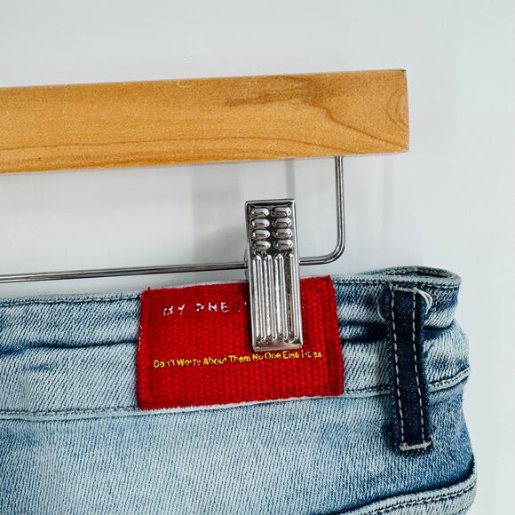 Pheelings Jeans Men’s 34 Blue Denim Skinny Fit Rainbow Gothic Logo Embroidered - Picture 5 of 12